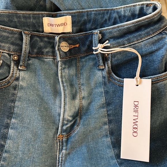 DRIFTWOOD TWO TONE WIDE LEG DENIM JEANS PANTS SIZE 28 MSRP 148.00 NWT - Picture 9 of 11